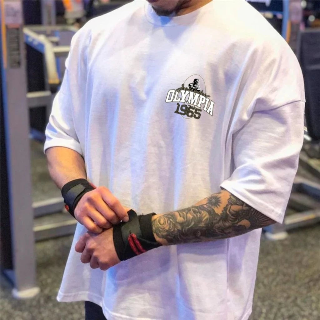 Camiseta Oversized Larga Streetwear Mr Olympia