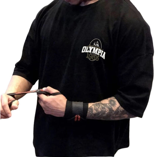 Camiseta Oversized Larga Streetwear Mr Olympia